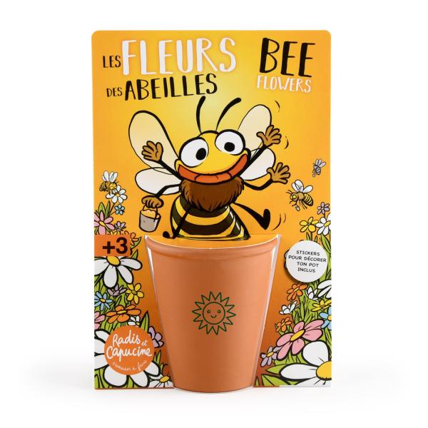 Radis et Capucine - Kit de jardinage enfant - Fleurs Mellifères - PACKAGING_RECTO